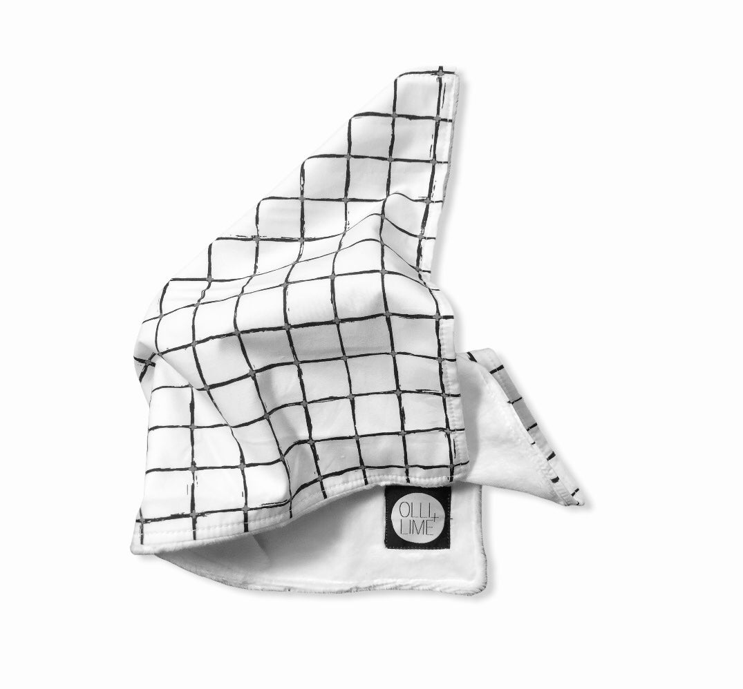 Cross the Grid Lovey Security Blanket - Olli+Lime
